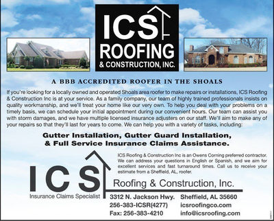 Construction Professional Ics Roofing And Construction, Inc. in Sheffield AL
