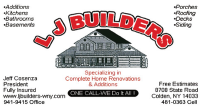 Construction Professional Lj Builders in Colden NY