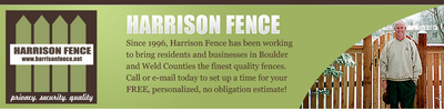Construction Professional Harrison Fence in Longmont CO